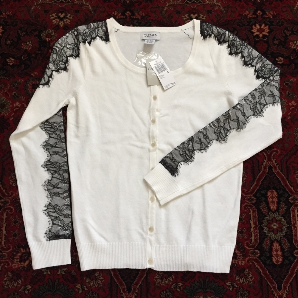 Carmen Marc Valo Lace Cardigan (S)